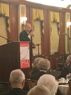 Tim speaking after receiving the award for Performance at the Banjo Hall of Fame in 2015